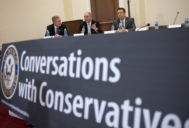 Conversations with Conservatives (Credit: Chris Maddaloni/CQ Roll Call/Newscom)