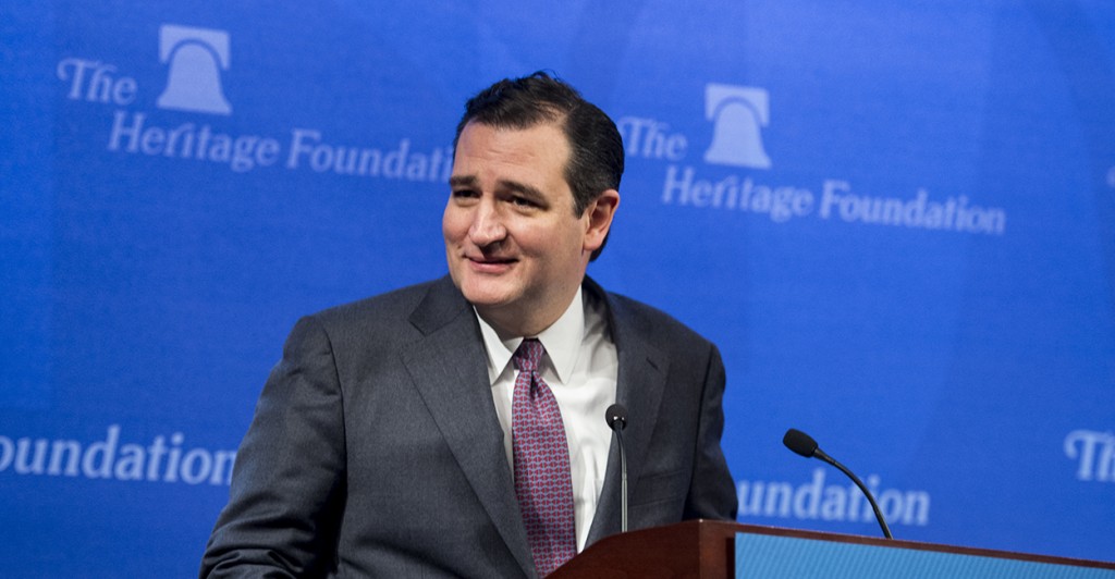 Sen. Ted Cruz, R-Texas, spoke at The Heritage Foundation on Dec. 10 about American foreign policy. (Photo: Bill Clark/CQ Roll Call)
