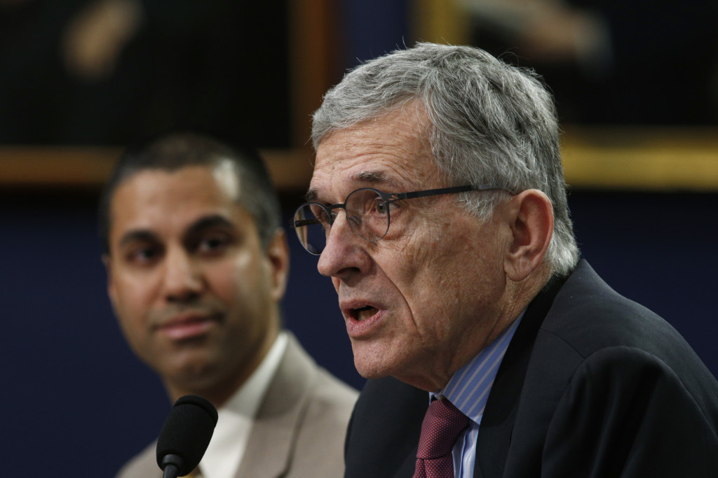 Federal Communications Commission Chairman Tom Wheeler (right), and Commissioner Ajit Pai (left), disagree over the impact of net neutrality. (Photo: Kevin Lamarque/Reuters/Newscom)