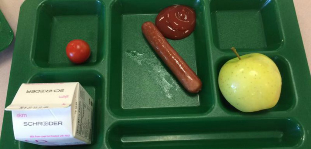 School lunch under federal guidelines. 