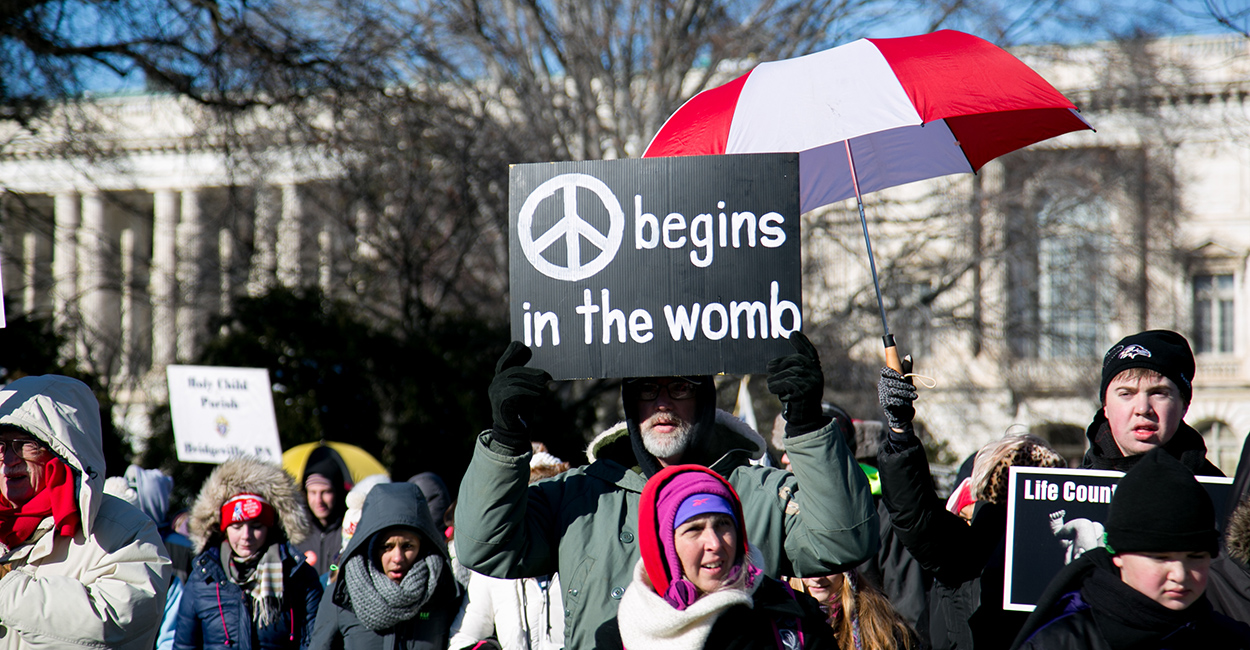 A sign used at the March for Life in Washington, Jan. 22, 2015. (Photo: Alyson Fligg/Sipa USA)