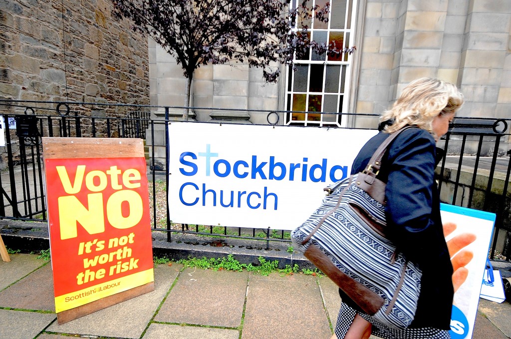 Voters go to the church to cast their ballot at Stockbridge Parish.
