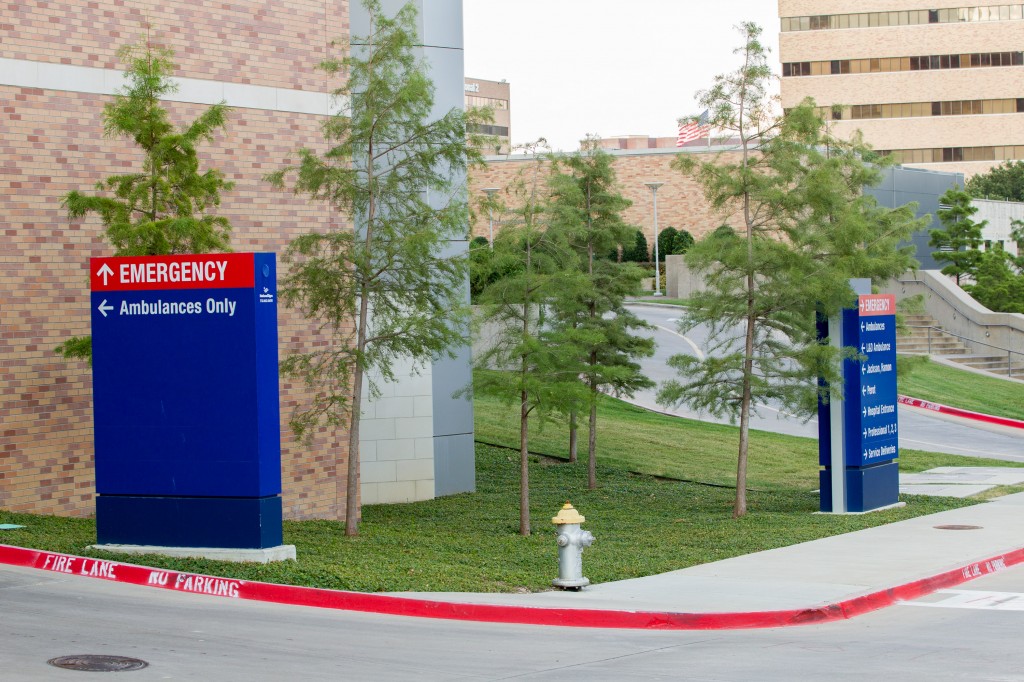 General views of Texas Health Presbyterian Hospital Dallas, where the first US patient with Ebola was confirmed. (Photo: Newscom)