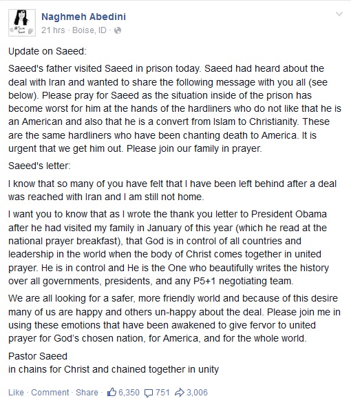 update on saeed