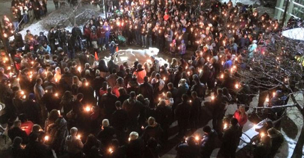 A vigil for Officer Swasey was held at the University of Colorado, Colorado Springs Gallogy Events Center. (Photo: Courtesy University of Colorado, Colorado Springs)
