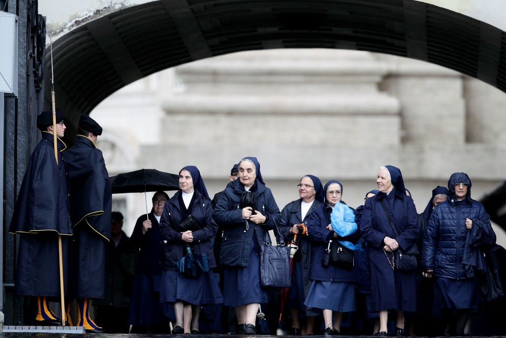Nuns arrives for the Pope Francis Wednesday General Audience in St. Peter's Square at the Vatican Dec. 3. (Photo: Evandro Inetti/Newscom)