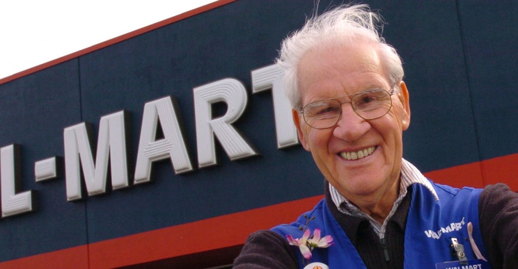 A picture of Christy McDermott, a Wal-Mart greeter who loves his job. (Photo: Dick Loek/Toronto Star/Newscom)
