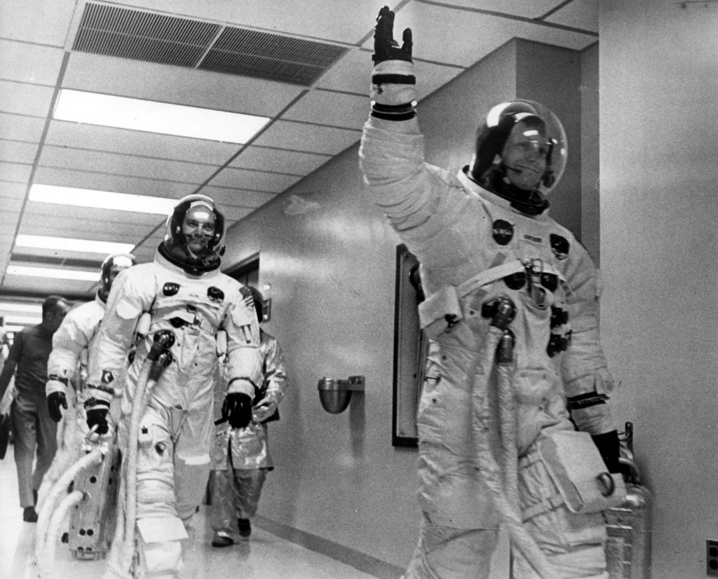 The Crew Members of Apollo 11 seen as they leave the Space Center ready to head to the moon. (Photo: Keystone Pictures USA/ZumaPress/Newscom)