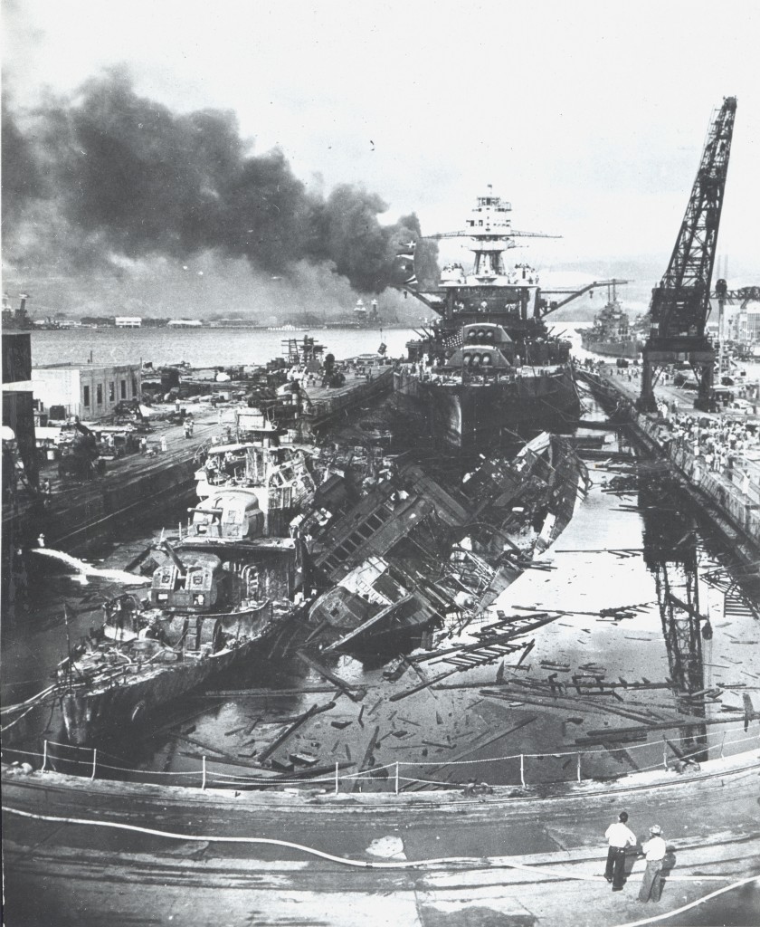 Pearl Harbor destruction after Japanese 'Kamikaze' attacks. (Photo: Newscom)