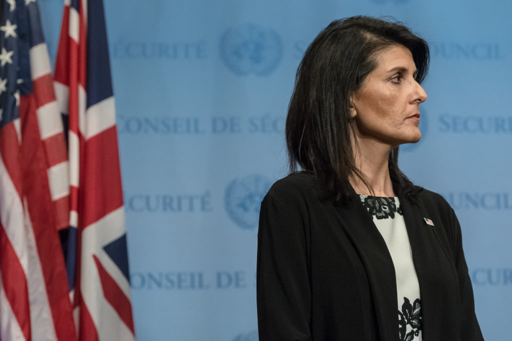 Nikki Halie, the U.S. ambassador to the U.N., says she strives to "restore trust and value" to the international body. (Photo: Albin Lohr-Jones/ZUMA Press/Newscom)