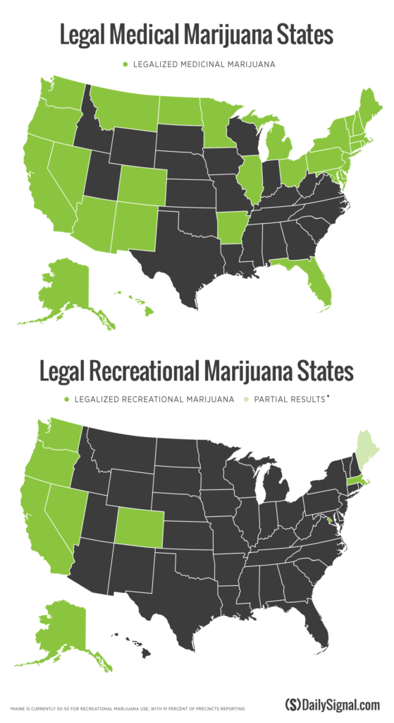 Recreational or Medical Marijuana Is Legal in These States