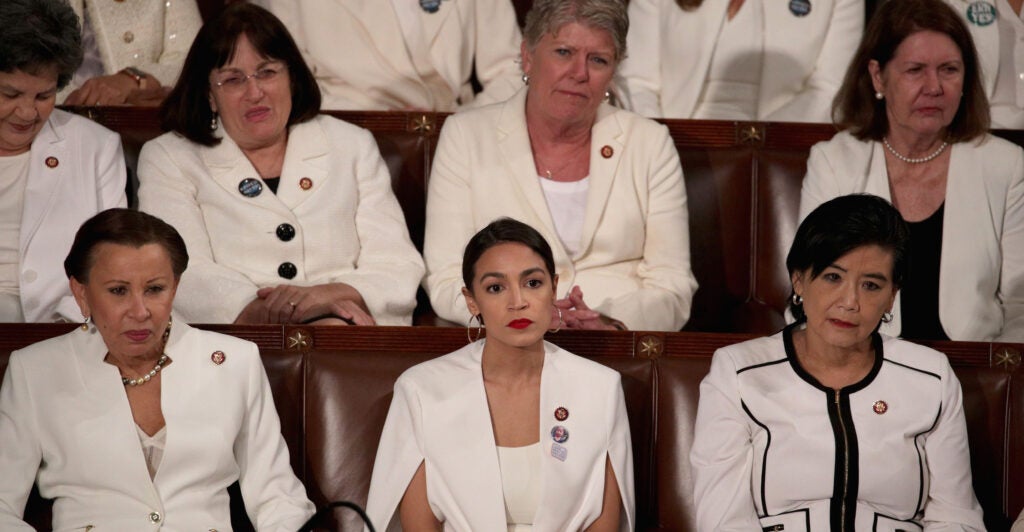 House Democrats wearing white