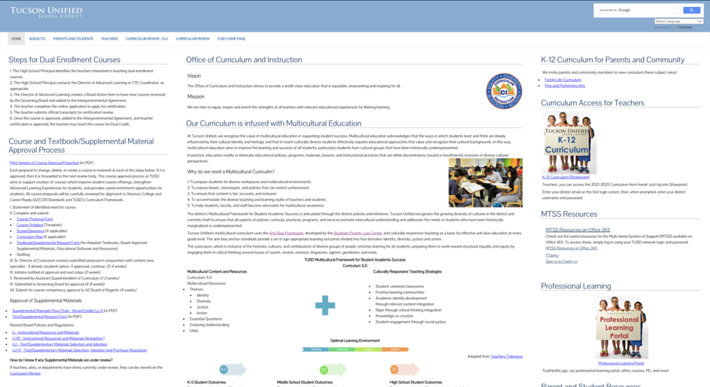 Tucson Unified Multicultural Curriculum