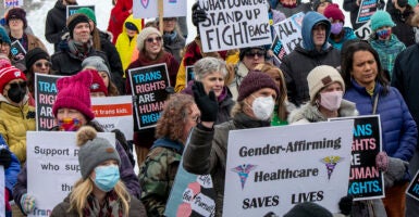 protesters transgender health care