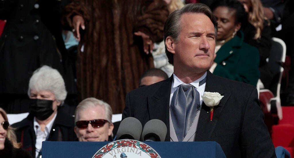 Glenn Youngkin at his inauguration