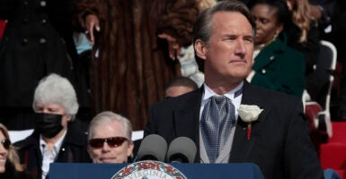 Glenn Youngkin at his inauguration