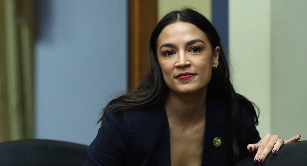 Ocasio-Cortez smiling