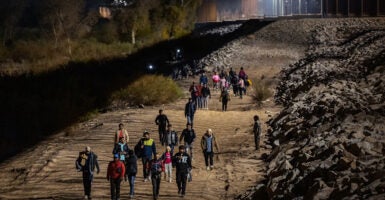 illegal aliens at the U.S.-Mexico border in Yuma, Arizona