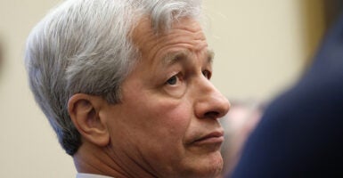 JPMorgan Chase CEO Jamie Dimon looking scared