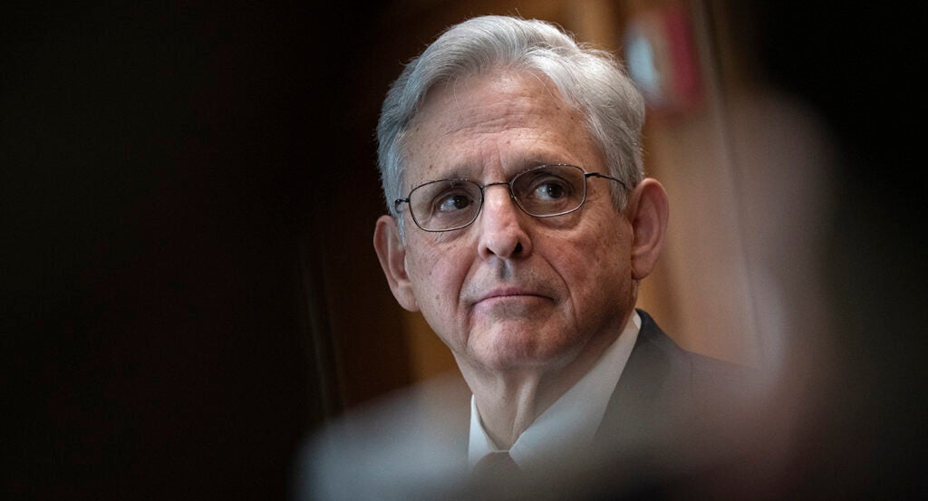 Merrick Garland in shadow