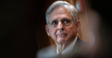 Merrick Garland in shadow