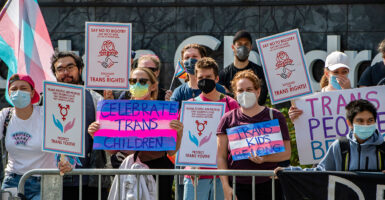 Transgender activists protest at Boston Children's Hospital