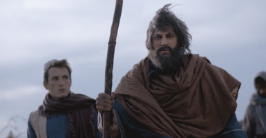 AbrahamAbraham (Nicolas Mouawad) and Isaac (Edaan Moskowitz) head toward Mount Moriah in the film "His Only Son."