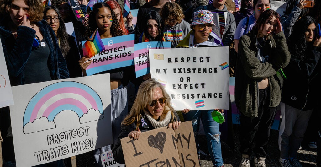 transgender protesters