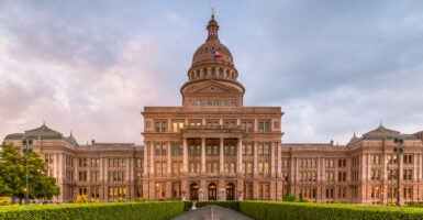 The Texas Capitol Building in Austin, Texas.