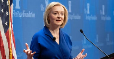 Former UK Prime Minister Liz Truss at Heritage Foundation