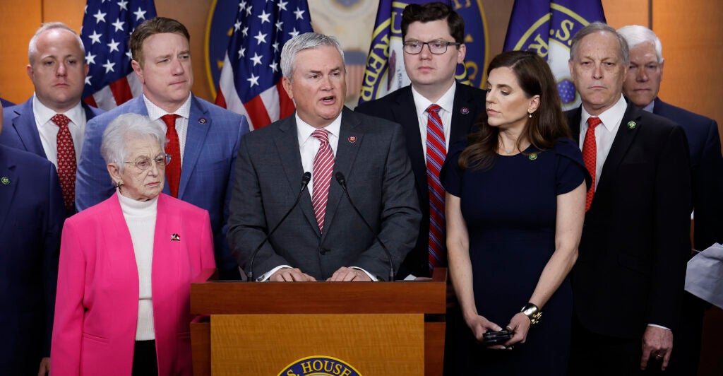 James Comer, Republicans in front of an American flag