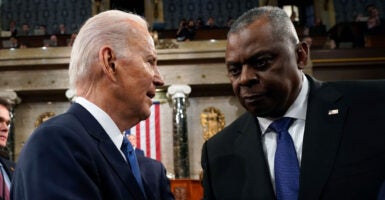 Joe Biden and Secretary of Defense Lloyd Austin