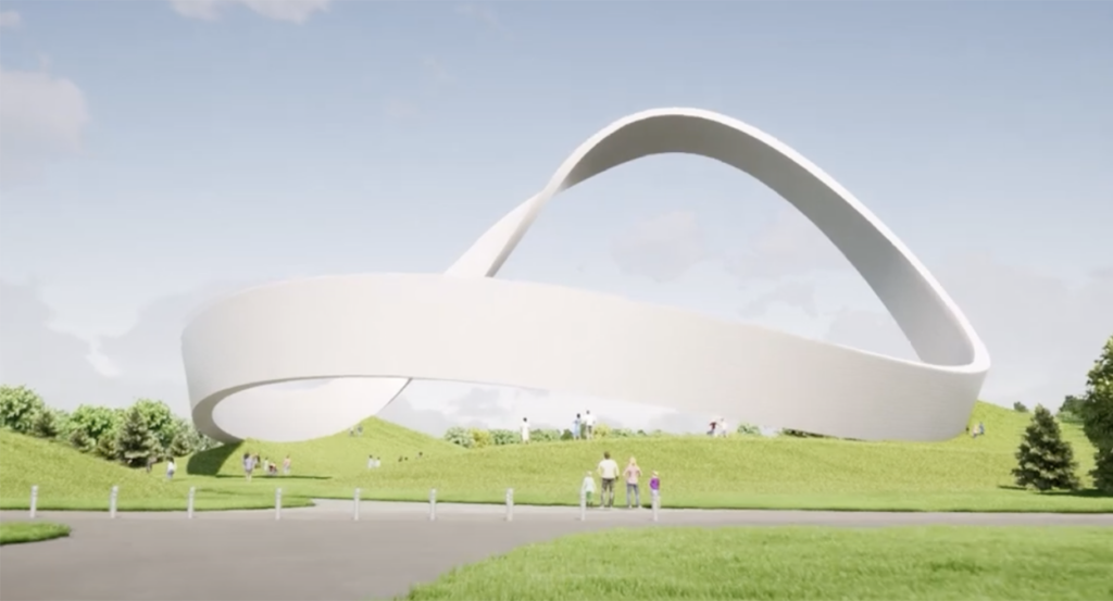 A mobius strip monument concept art