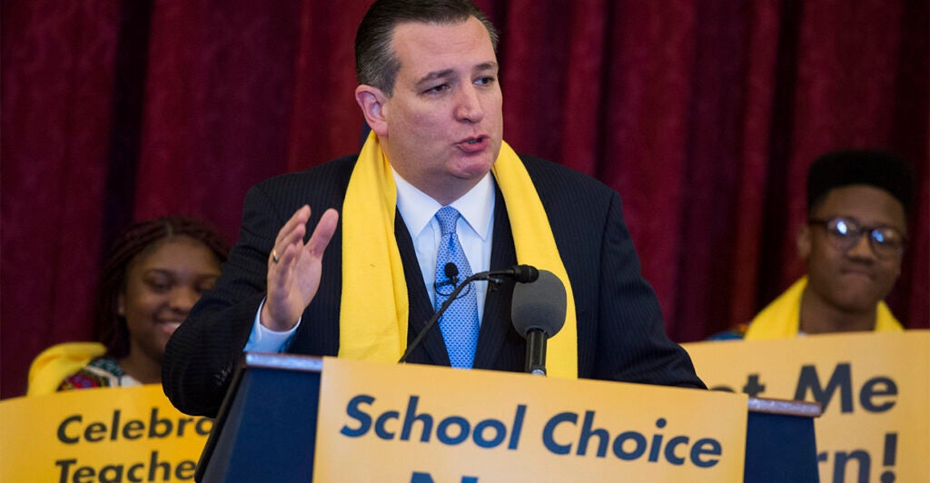 Sen. Ted Cruz at a school choice rally