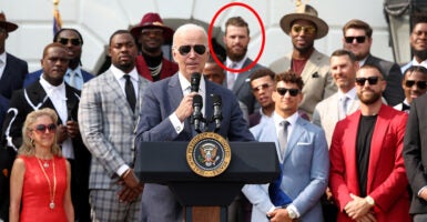 WASHINGTON, DC - JUNE 05: U.S. President Joe Biden welcomes the NFL Kansas City Chiefs to the White House on June 05, 2023 in Washington, DC. The Chiefs are the 2023 Super Bowl champions. (Photo by Kevin Dietsch/Getty Images)