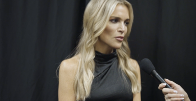 Podcast host Megyn Kelly disagrees with some Republicans' view that 2024 presidential candidate Ron DeSantis floundered through Friday's town hall interview with Tucker Carlson. But she does think the Florida governor should make waves by going on CNN, MSNBC and/or "The View." (Photo: Screenshot/Daily Signal)