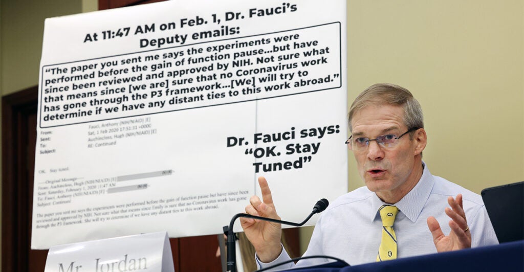 Rep. Jim Jordan speaks at a hearing on COVID-19