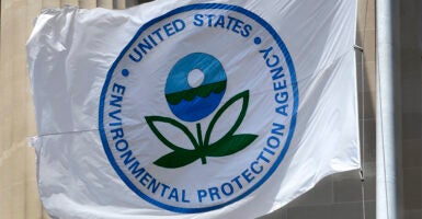 EPA flag flies at the agency's headquarters in Washington, D.C.