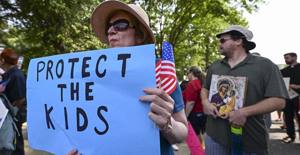 Parents protest in Montgomery County, Maryland