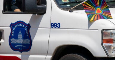 the side of a Washington, D.C. police vehicle