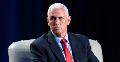 Mike Pence looks resolute in a suit