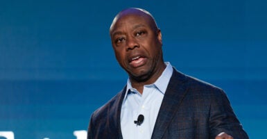 Tim Scott wearing a suit