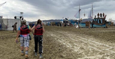 burning man mud desert