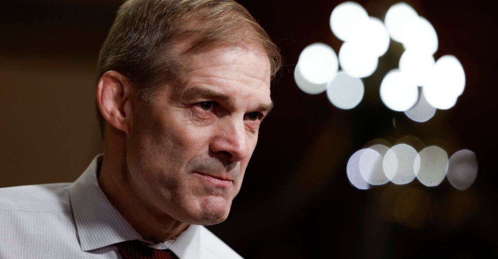 Republican Congressman Jim Jordan of Ohio has been elected speaker of the United States House of Representatives. Pictured: Jordan speaks during an on-camera interview near the House Chambers during a series of votes in the U.S. Capitol Building on January 09, 2023 in Washington, DC. (Photo: Anna Moneymaker/Getty Images)