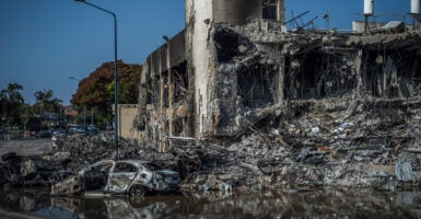 Destruction in the Israeli city of Sderot