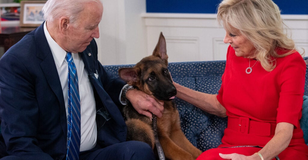 joe biden and jill biden with commander