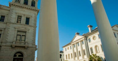 South Carolina Republicans are drawing fire for pushing a pro-abortion former Democratic House leader as the state's next circuit court judge for the 5th Judicial Circuit. Pictured: The historic Court House built in 1792 on Broad Street in Charleston in South Carolina, USA. (Photo: Wolfgang Kaehler/LightRocket/ Getty Images)