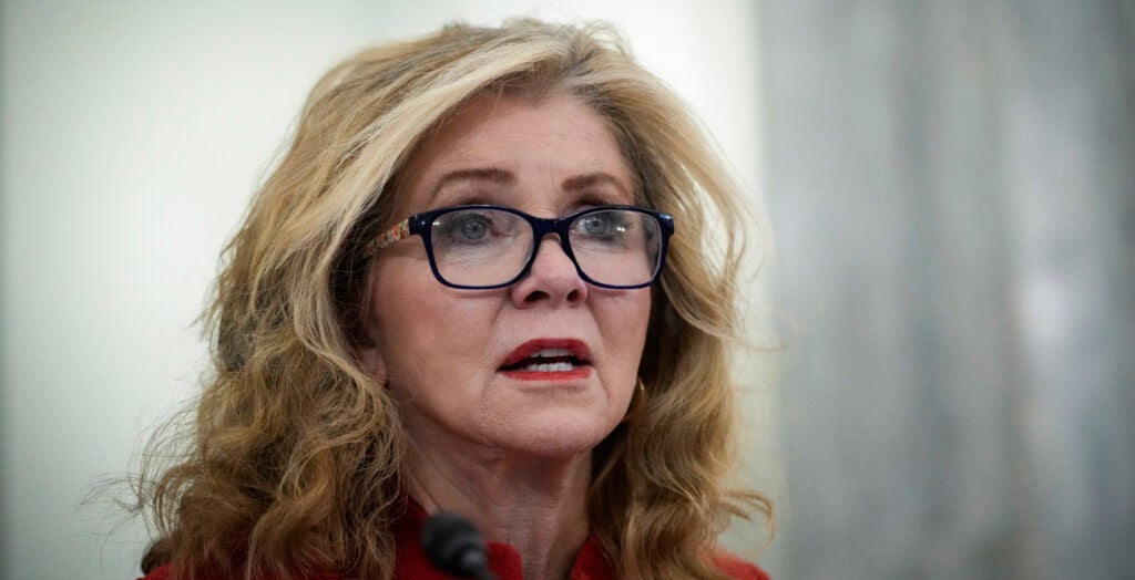 Republican Tennessee Sen. Marsha Blackburn is introducing abortion-related legislation Tuesday aimed at protecting the health of both the mother and child. Pictured: Blackburn (R-TN) questions Head of Instagram Adam Mosseri during a Senate Commerce, Science, and Transportation Committee hearing titled Protecting Kids Online: Instagram and Reforms for Young Users on Capitol Hill, December 8, 2021 in Washington, DC. (Photo: Drew Angerer/Getty Images)