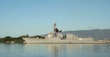 Large Navy ship appears at Pearl Harbor