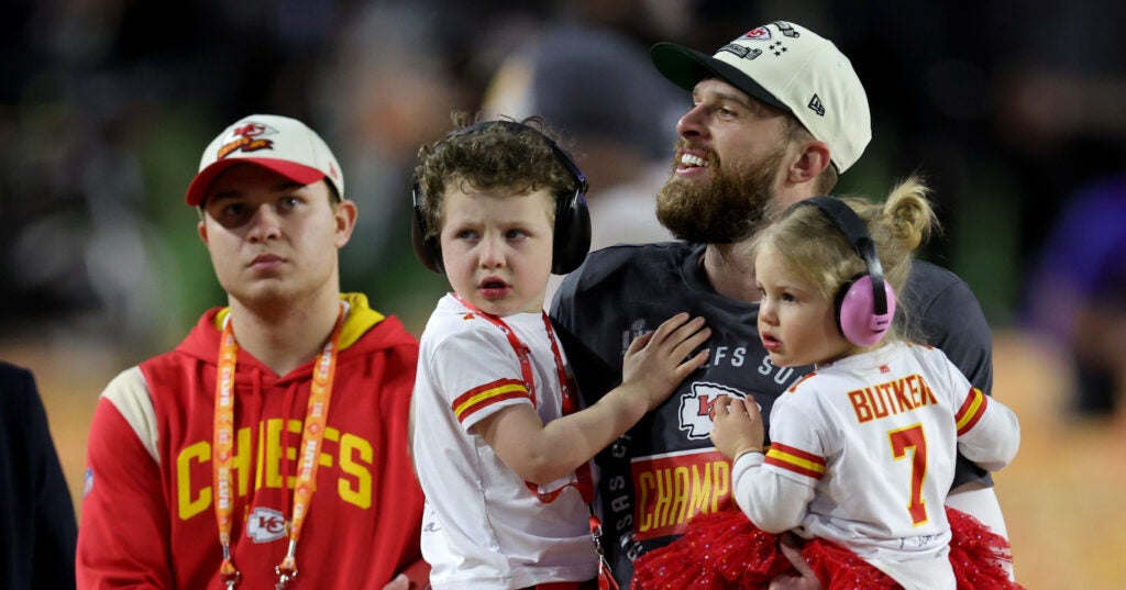 Harrison Butker with his children